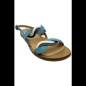 El Naturalista Women's Tulip N5188 Slingback Flat Sandals Turquiose - Medium